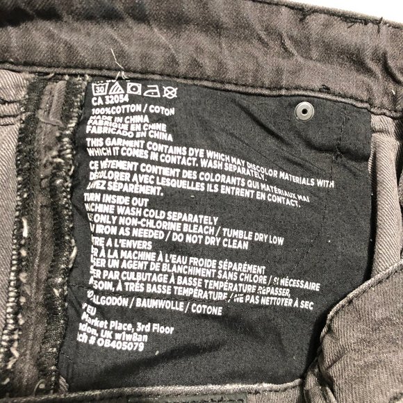 BDG DOPHIN LOW RISE BLACK SHORTIE SIZE 27 - Picture 8 of 9